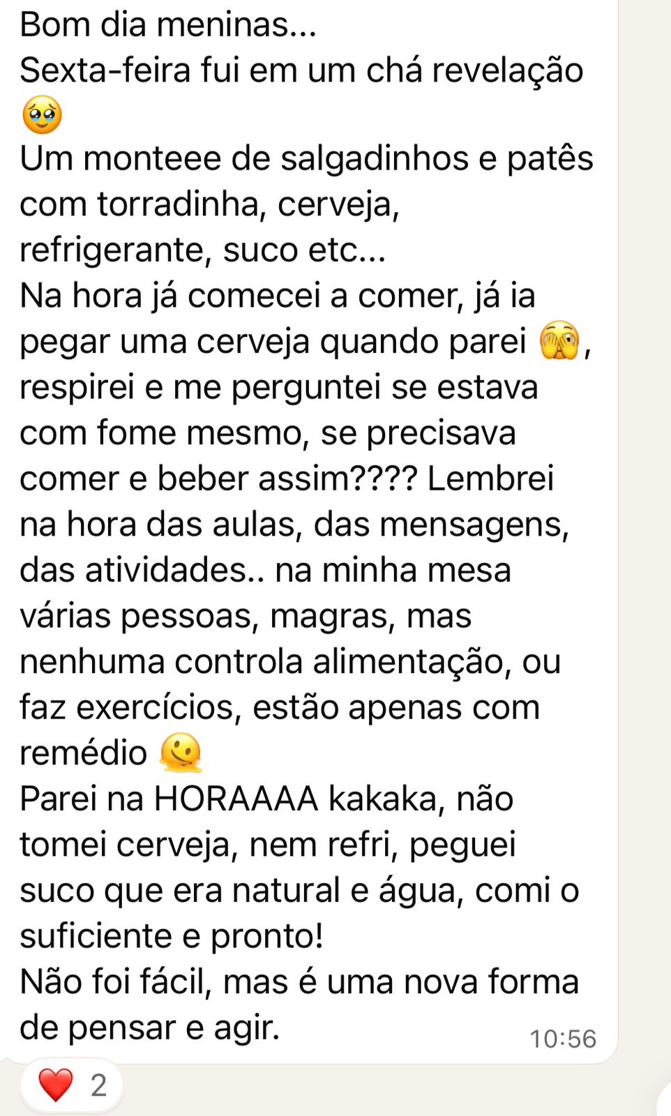 Depoimento: chá revelação